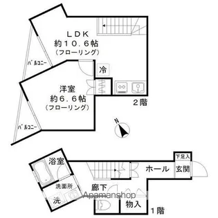 エスパス自由が丘【2階】の間取り