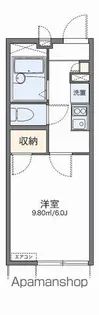 レオパレス栗木コーポ【1階】の間取り