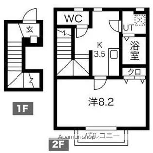 エルタスコート中江【2階】の間取り
