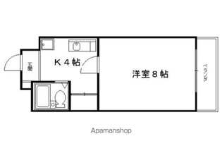 グリーンパレス衣笠【201号室】の間取り