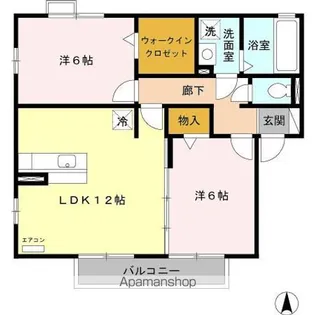 アメニティ陽だまり I【2階】の間取り