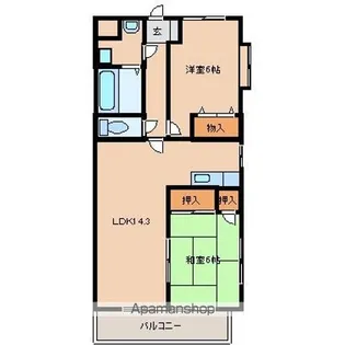 ベルフォーレ澤井【4階】の間取り