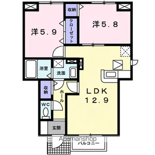 コータ・コート D【103号室】の間取り