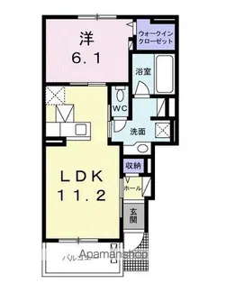 パーク スクエアB【1階】の間取り