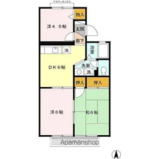 サニーコート四条 A棟【2階】の間取り