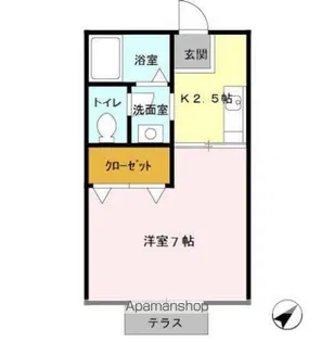 メゾンドノア【1階】の間取り