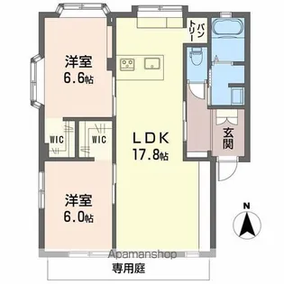 フォブール松本【1階】の間取り