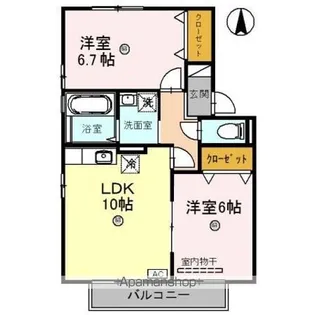 カルナ みたか【2階】の間取り
