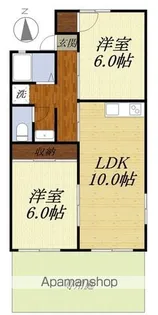 メゾンやまうち【A102号室】の間取り