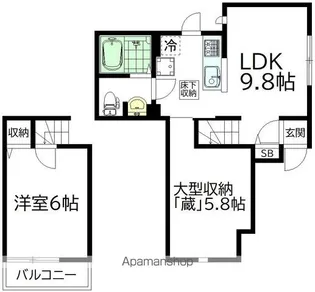 MARY TERRACE(マリーテラス)【102号室】の間取り