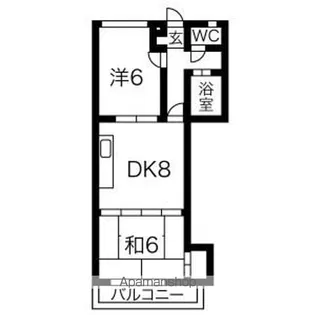 ストーク若水【2階】の間取り