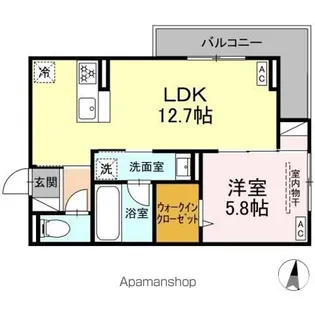 セステナリー開成【201号室】の間取り