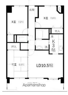 3LDKの間取り画像