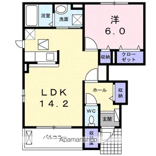 アメヤMRⅢ【1階】の間取り