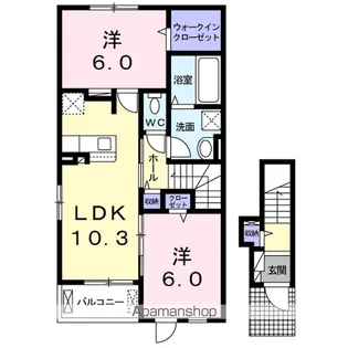 ルミナーレB【2階】の間取り