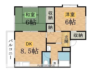 ウエストハイムC棟【1階】の間取り