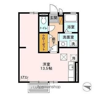 ビューテラスハイム天王台【1階】の間取り