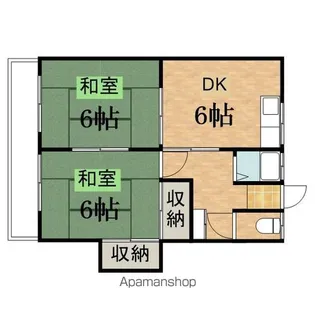 ハイツ阿川【2階】の間取り