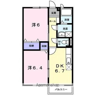 リバーサイドハウス IG A棟【1階】の間取り