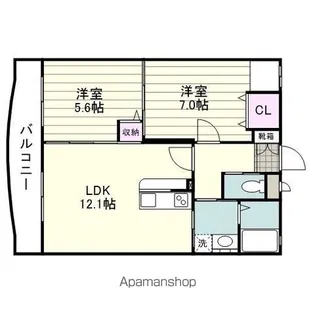 エクセレンス昴【203号室】の間取り