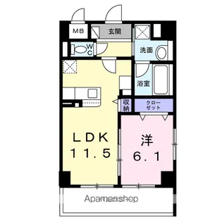 Y’S STATE 天王台【5階】の間取り