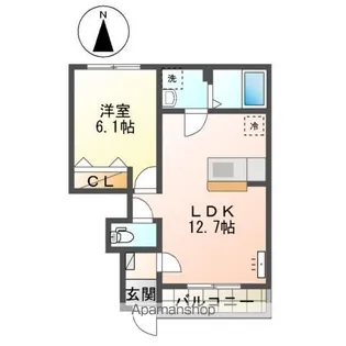 ボヌールメゾン【1階】の間取り