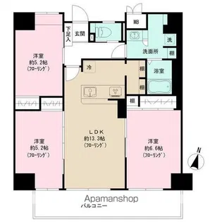 ポルト大曽根【2階】の間取り