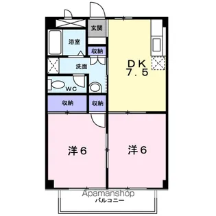 エクシード【2階】の間取り