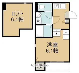 F STUDIO 東仙台【2階】の間取り