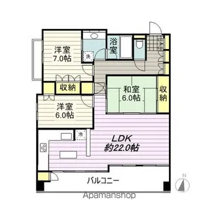 シティハウス仙台【1203号室】の間取り