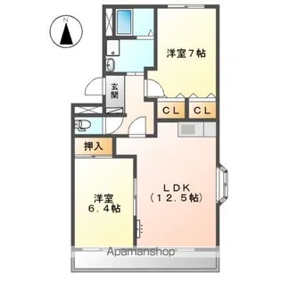サングリーンプレイス【301号室】の間取り