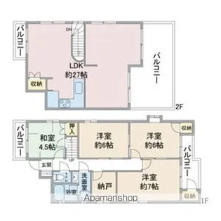 カーサ高社【401号室】の間取り