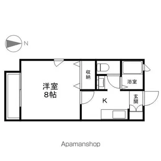 ユートピア長谷川B棟【205号室】の間取り
