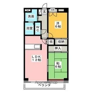 ベルシオン【4階】の間取り