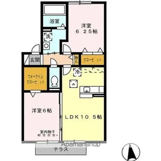 ベルコートA・B【1階】の間取り