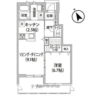 ルフレ用賀B棟【1階】の間取り