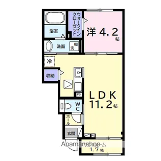 ヒカルサ市原姉ヶ崎サウス【1階】の間取り