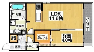 ロイズパレス大豆塚【101号室】の間取り