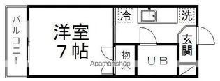ピースフル錦町(家具家電付)【402号室】の間取り