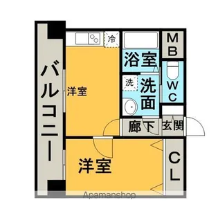 サンネストピア箱崎駅前【805号室】の間取り