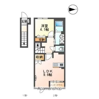 ルミエール宮路【203号室】の間取り