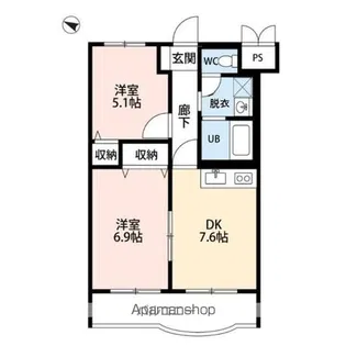 コンコース堀之内【3階】の間取り