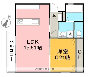 PROUD秦南【1階】の間取り