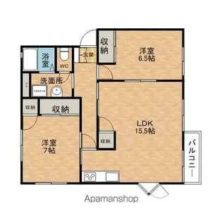 EASE B棟【202号室】の間取り