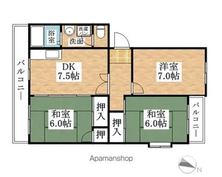ジュネス和合【4階】の間取り