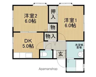 コーポチャムF【102号室】の間取り