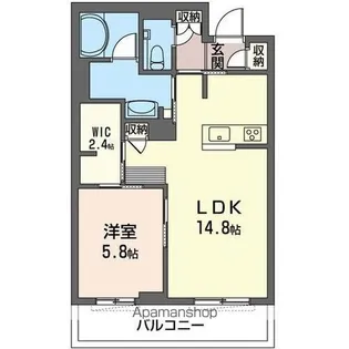 COMFARM Ⅱ【204号室】の間取り