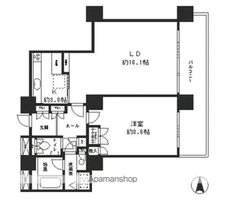リバーポイントタワー【18階】の間取り