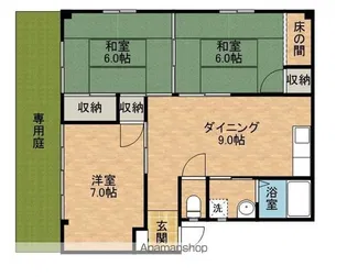リバーシティ杉森D【1階】の間取り