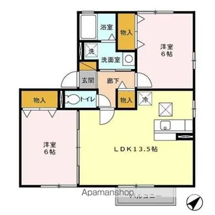 プリモ西白井 B【1階】の間取り